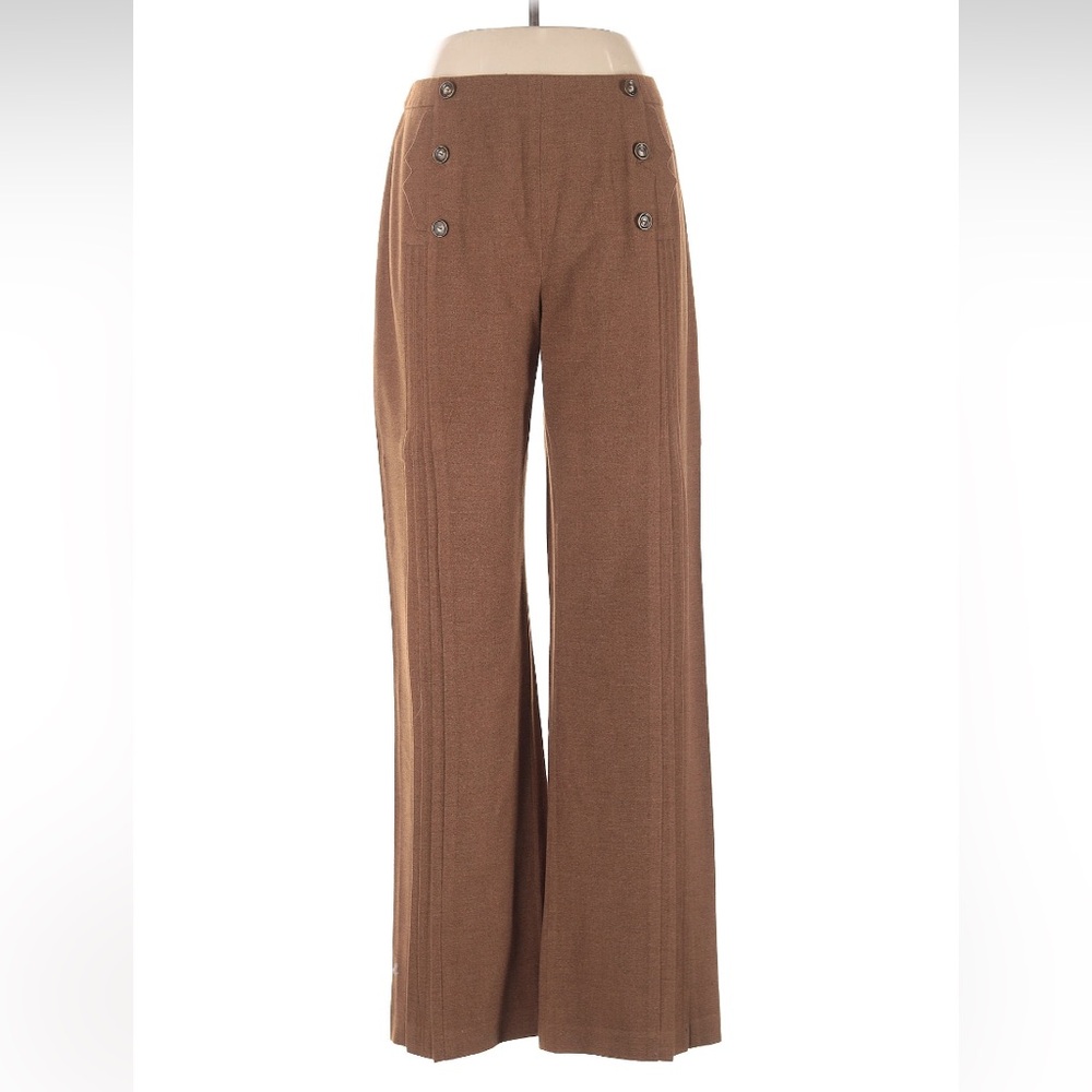 Etcetera Camel Brown Wide-Leg Sailor Trousers
